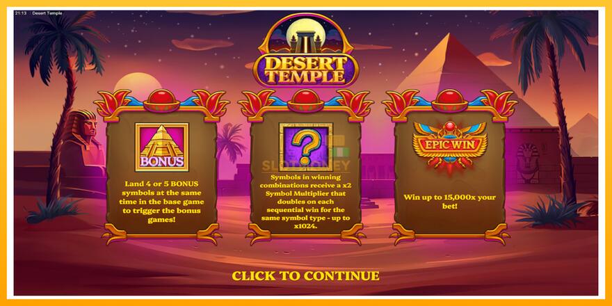 Máquina de jogos Desert Temple - chance de ganhar dinheiro, foto 1