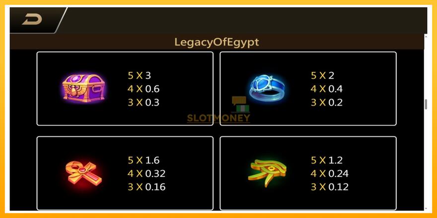 Máquina de jogos Legacy of Egypt - chance de ganhar dinheiro, foto 6