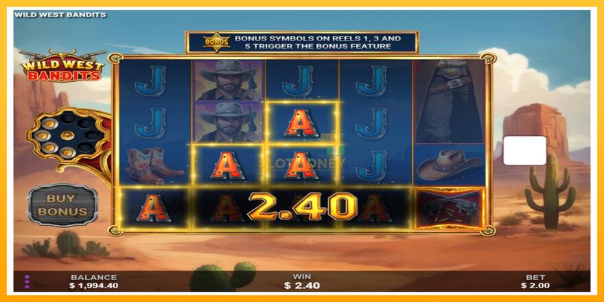 Máquina de jogos Wild West Bandits - chance de ganhar dinheiro, foto 3