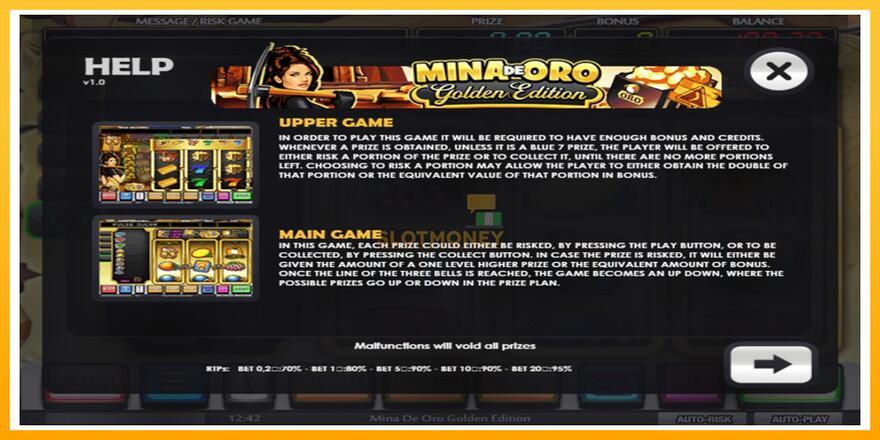 Máquina de jogos Mina de Oro Golden Edition - chance de ganhar dinheiro, foto 4