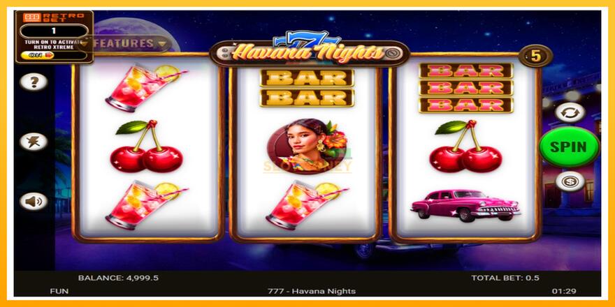 Máquina de jogos 777 - Havana Nights - chance de ganhar dinheiro, foto 2