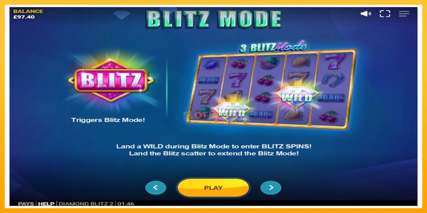 Máquina de jogos Diamond Blitz 2 - chance de ganhar dinheiro, foto 5