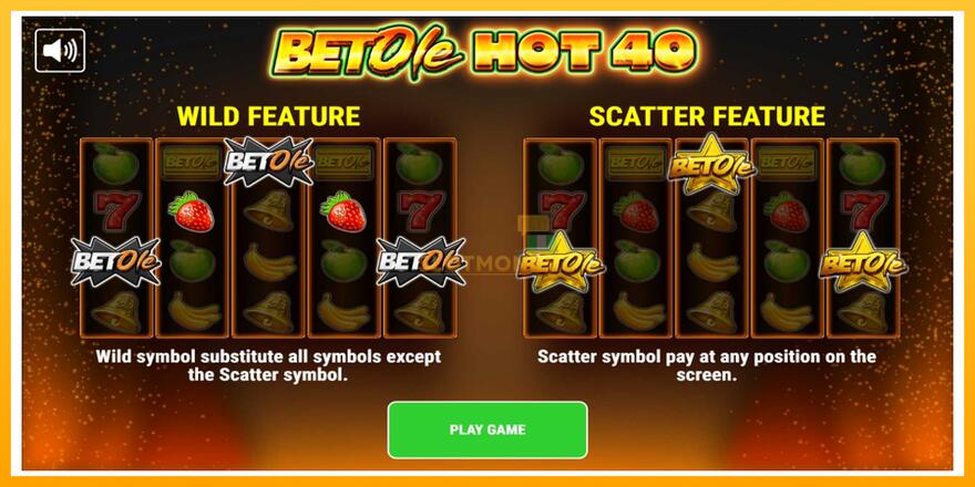 Máquina de jogos Bet Ole Hot 40 - chance de ganhar dinheiro, foto 1