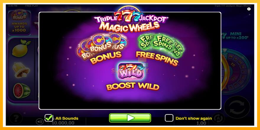 Máquina de jogos Triple 777 Jackpot Magic Wheels - chance de ganhar dinheiro, foto 1