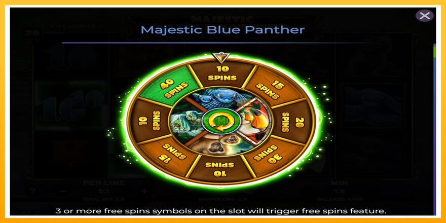 Máquina de jogos Majestic Blue Panther - chance de ganhar dinheiro, foto 4