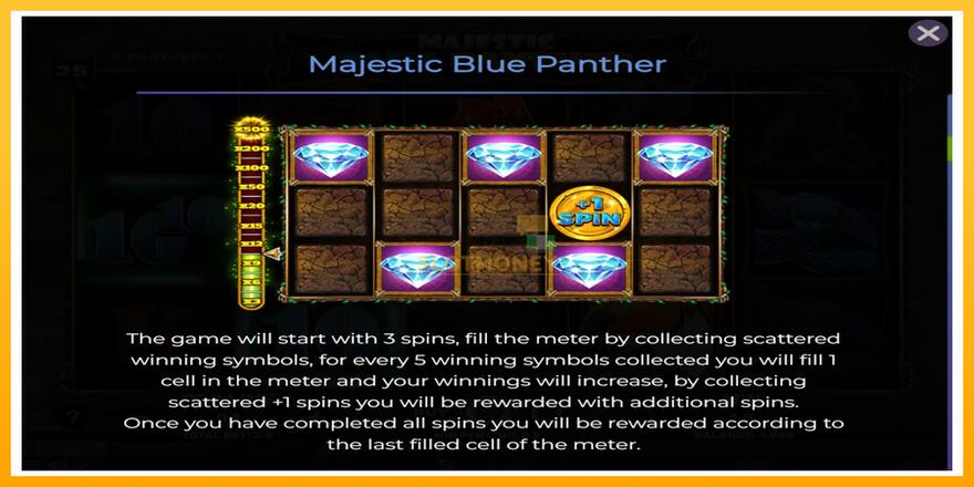 Máquina de jogos Majestic Blue Panther - chance de ganhar dinheiro, foto 5