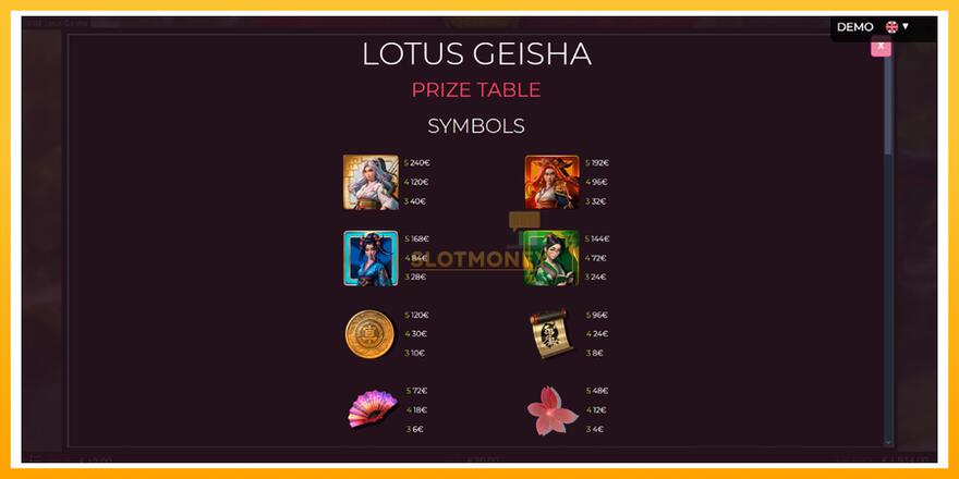 Máquina de jogos Lotus Geisha - chance de ganhar dinheiro, foto 5