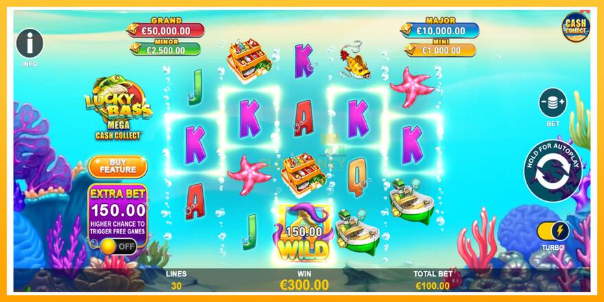 Máquina de jogos Lucky Bass Mega Cash Collect - chance de ganhar dinheiro, foto 3