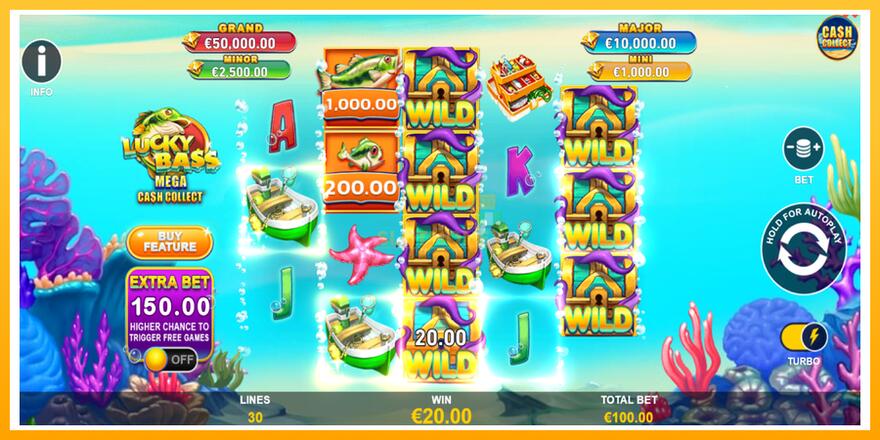 Máquina de jogos Lucky Bass Mega Cash Collect - chance de ganhar dinheiro, foto 4