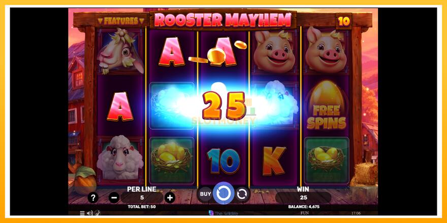 Máquina de jogos Rooster Mayhem - chance de ganhar dinheiro, foto 3