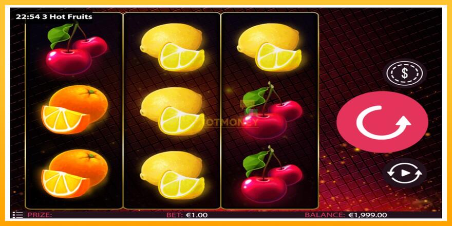 Máquina de jogos 3 Hot Fruits - chance de ganhar dinheiro, foto 2