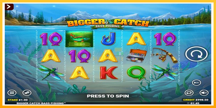 Máquina de jogos Bigger Catch Bass Fishing Rapid Fire Jackpots - chance de ganhar dinheiro, foto 2