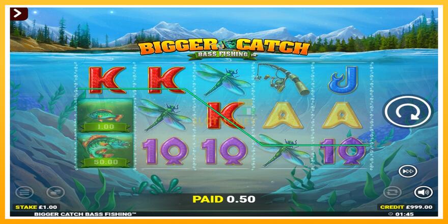 Máquina de jogos Bigger Catch Bass Fishing Rapid Fire Jackpots - chance de ganhar dinheiro, foto 3