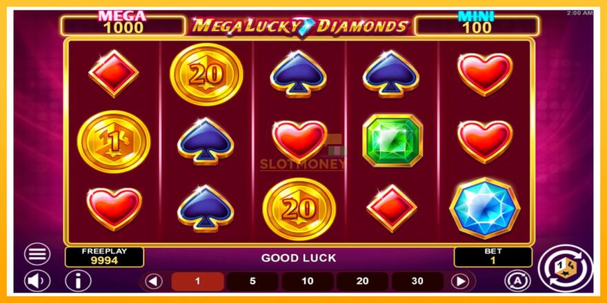 Máquina de jogos Mega Lucky Diamonds Hold & Win - chance de ganhar dinheiro, foto 2