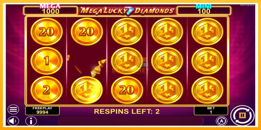 Máquina de jogos Mega Lucky Diamonds Hold & Win - chance de ganhar dinheiro, foto 3