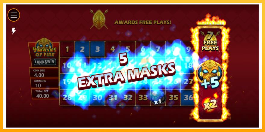 Máquina de jogos 9 Masks of Fire Land & Win - chance de ganhar dinheiro, foto 3