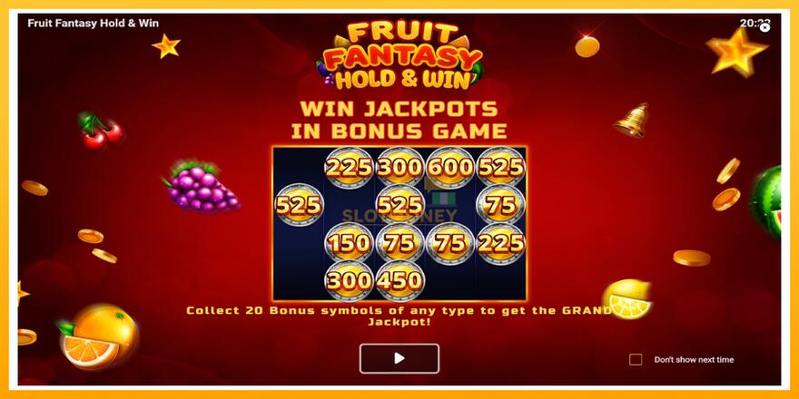 Máquina de jogos Fruit Fantasy Hold & Win - chance de ganhar dinheiro, foto 1