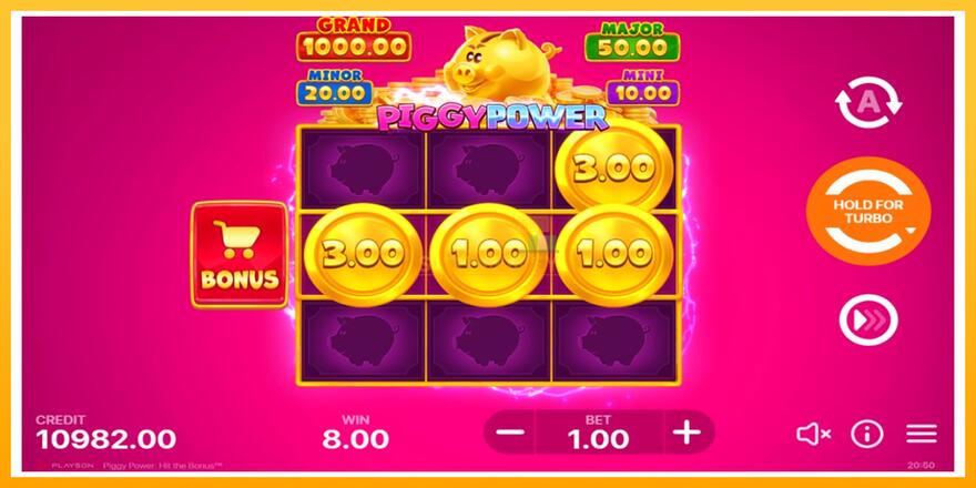 Máquina de jogos Piggy Power - chance de ganhar dinheiro, foto 3