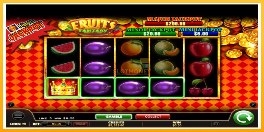 Máquina de jogos Fruits Fantasy - chance de ganhar dinheiro, foto 3