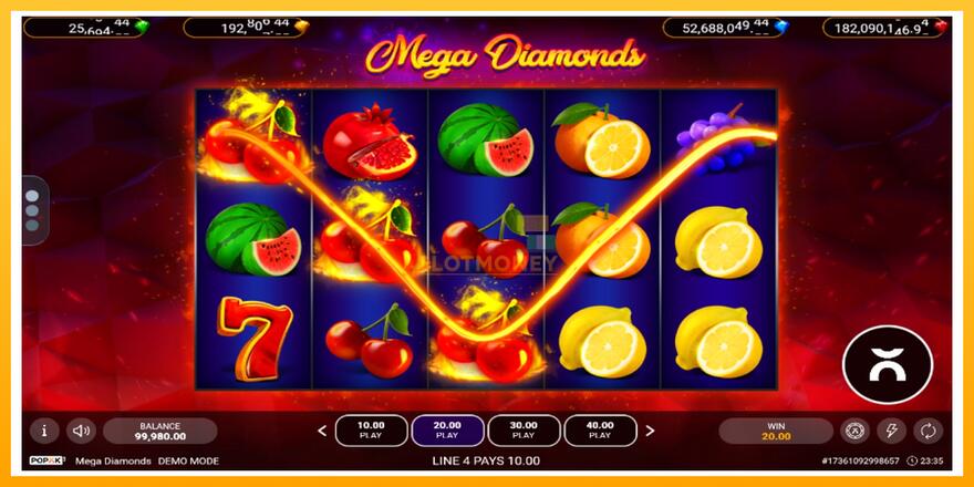 Máquina de jogos Mega Diamonds - chance de ganhar dinheiro, foto 2