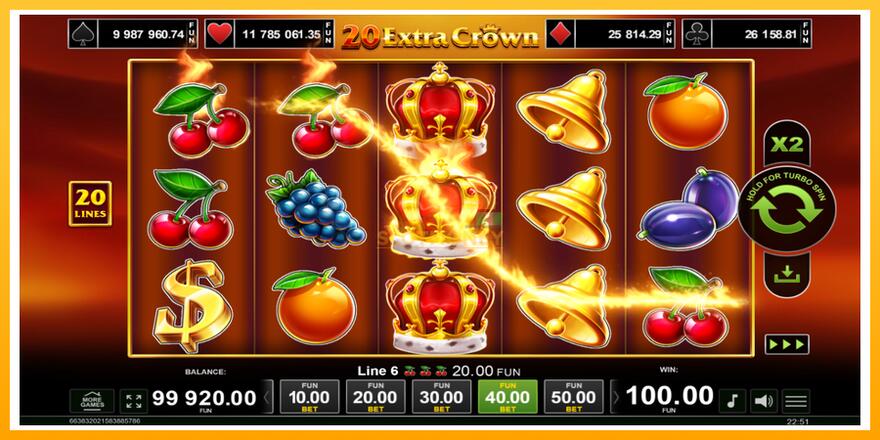 Máquina de jogos 20 Extra Crown - chance de ganhar dinheiro, foto 2