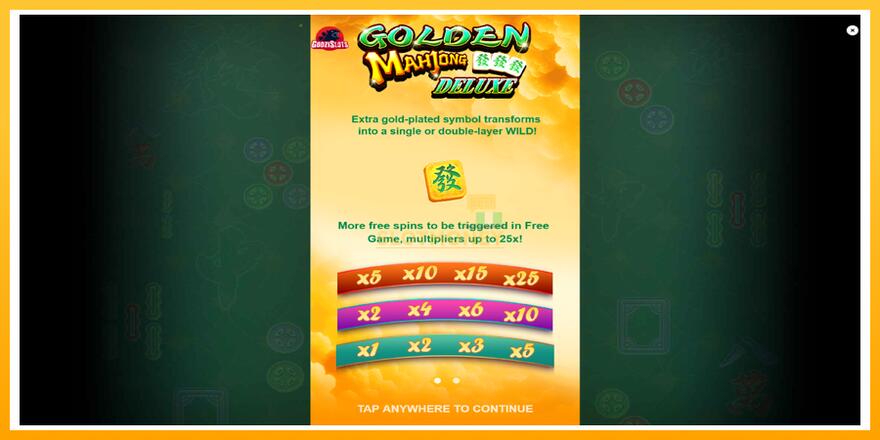 Máquina de jogos Golden Mahjong Deluxe - chance de ganhar dinheiro, foto 1