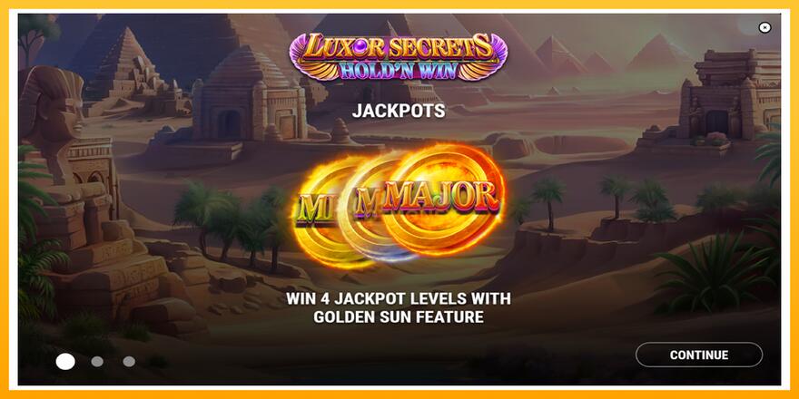 Máquina de jogos Luxor Secrets Holdn Win - chance de ganhar dinheiro, foto 1