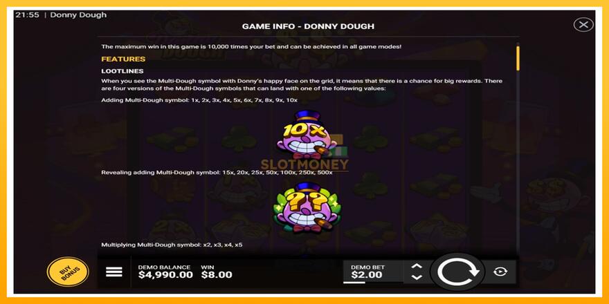 Máquina de jogos Donny Dough - chance de ganhar dinheiro, foto 4