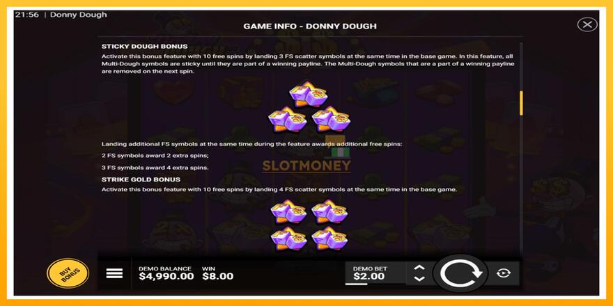 Máquina de jogos Donny Dough - chance de ganhar dinheiro, foto 5