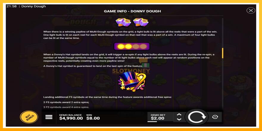 Máquina de jogos Donny Dough - chance de ganhar dinheiro, foto 6