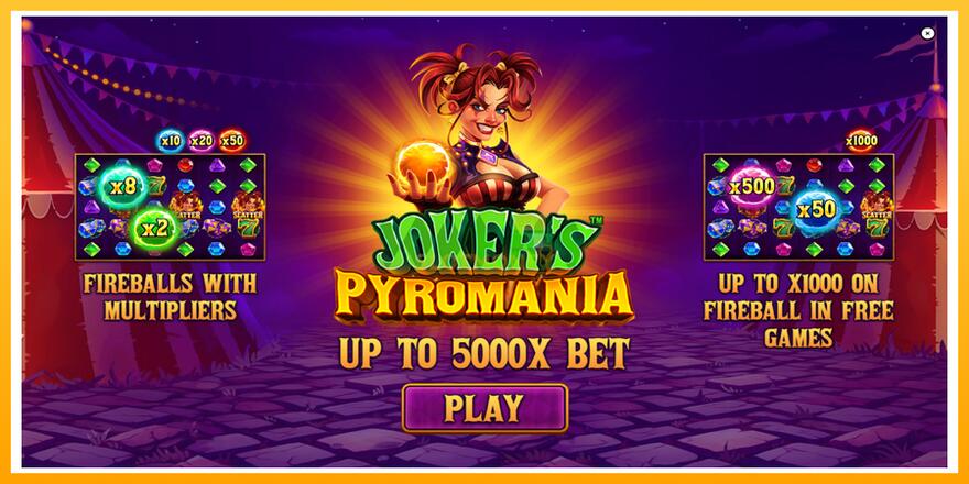 Máquina de jogos Jokers Pyromania - chance de ganhar dinheiro, foto 1