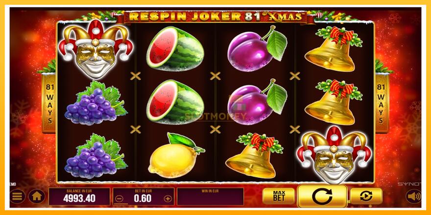 Máquina de jogos Respin Joker 81 Xmas - chance de ganhar dinheiro, foto 3