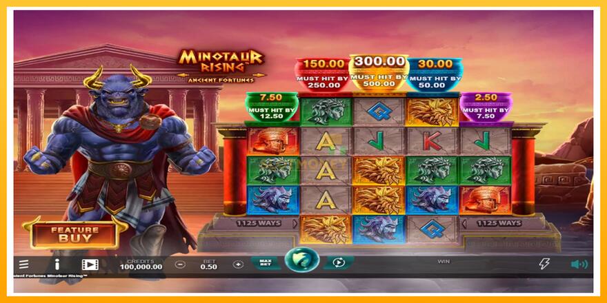 Máquina de jogos Ancient Fortunes Minotaur Rising - chance de ganhar dinheiro, foto 1