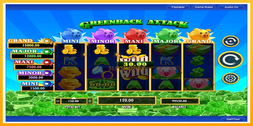 Máquina de jogos Greenback Attack - chance de ganhar dinheiro, foto 3