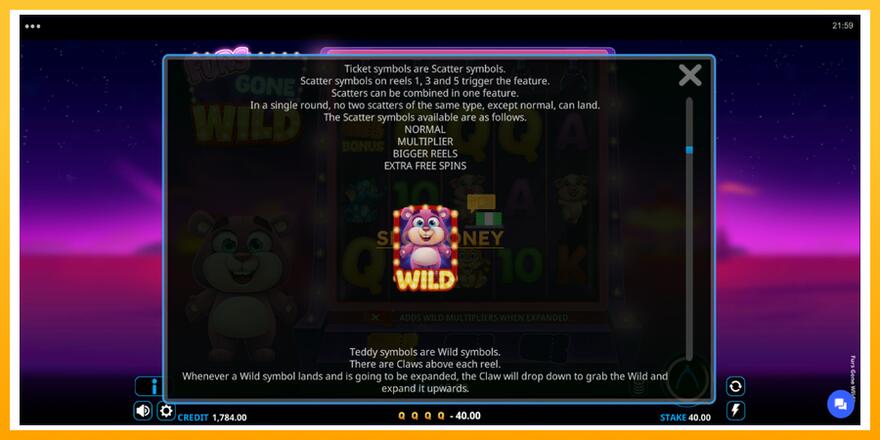 Máquina de jogos Furs Gone Wild - chance de ganhar dinheiro, foto 6