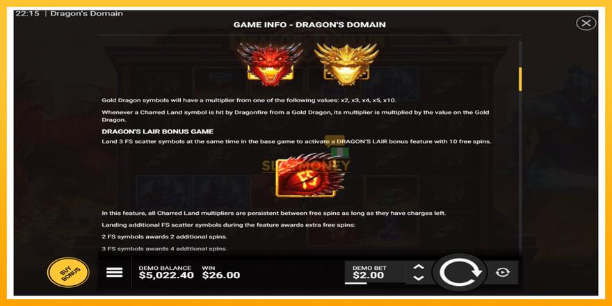 Máquina de jogos Dragons Domain - chance de ganhar dinheiro, foto 4