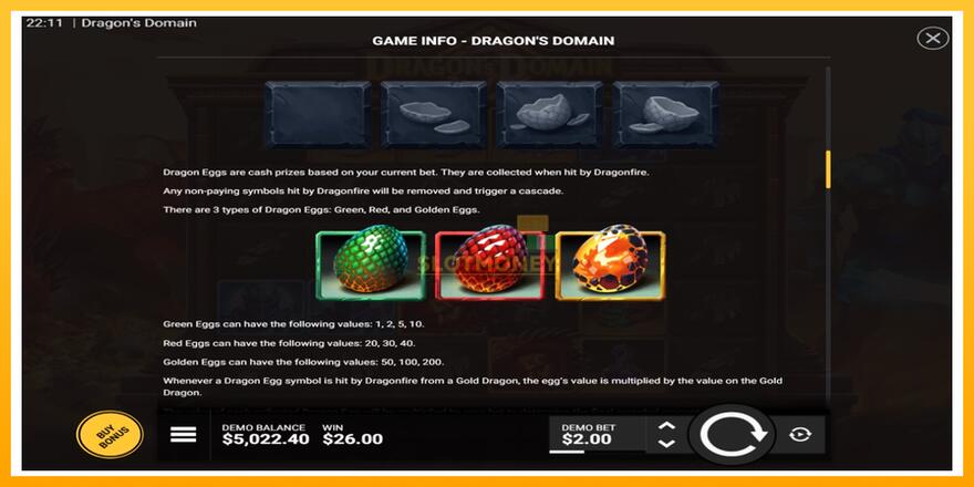 Máquina de jogos Dragons Domain - chance de ganhar dinheiro, foto 5