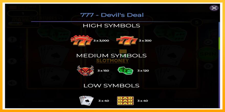 Máquina de jogos 777 Devils Deal - chance de ganhar dinheiro, foto 5