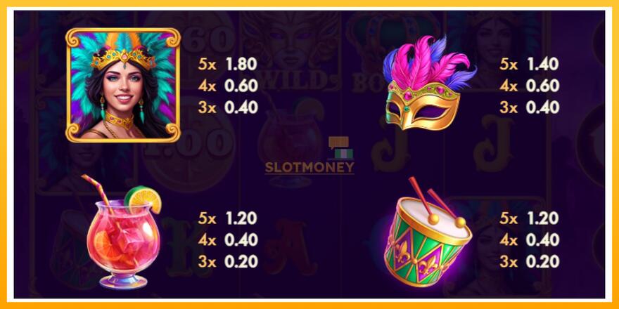 Máquina de jogos Mardi Gras Queen - chance de ganhar dinheiro, foto 4