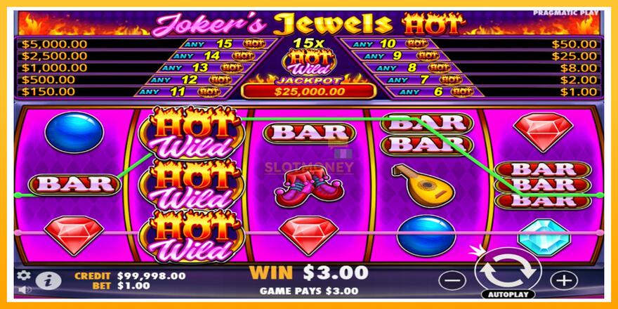 Máquina de jogos Jokers Jewels Hot - chance de ganhar dinheiro, foto 2