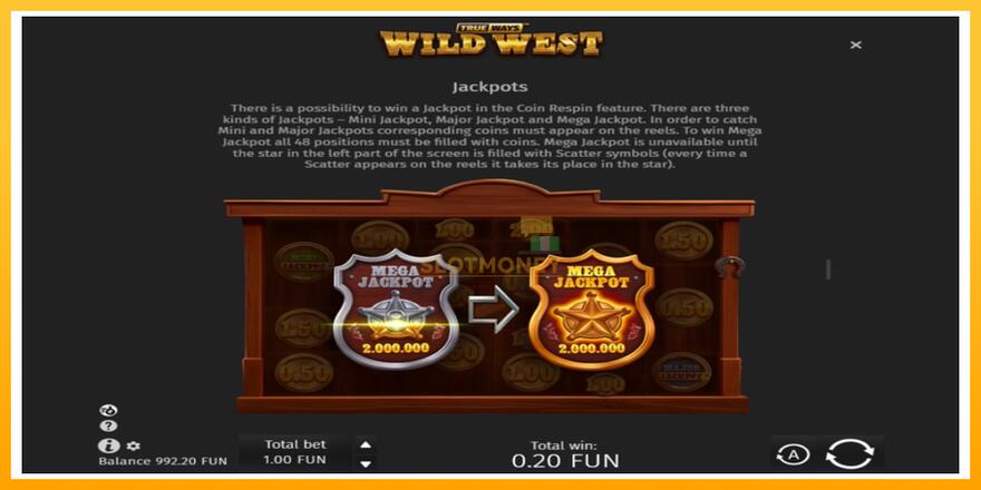 Máquina de jogos Wild West Trueways - chance de ganhar dinheiro, foto 6