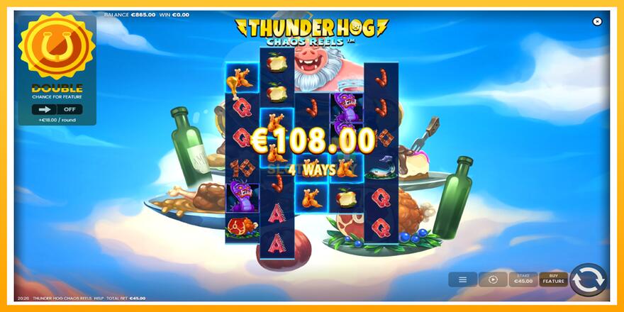 Máquina de jogos Thunder Hog Chaos Reels - chance de ganhar dinheiro, foto 3