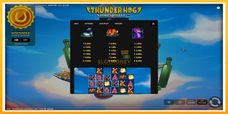 Máquina de jogos Thunder Hog Chaos Reels - chance de ganhar dinheiro, foto 6