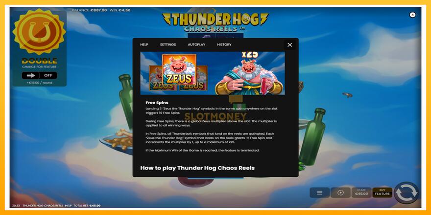 Máquina de jogos Thunder Hog Chaos Reels - chance de ganhar dinheiro, foto 7