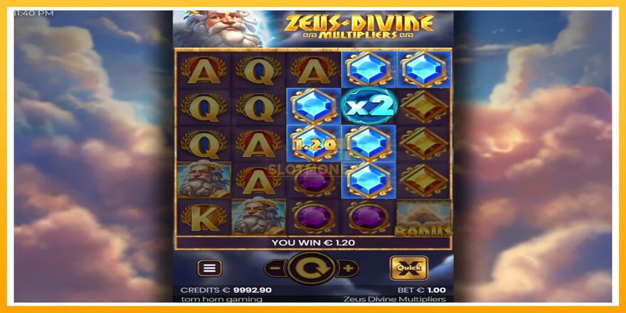 Máquina de jogos Zeus Divine Multipliers - chance de ganhar dinheiro, foto 3