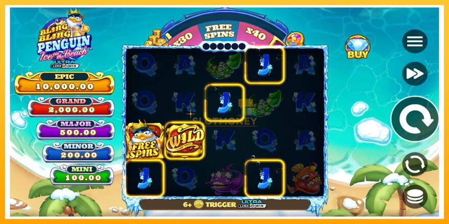 Máquina de jogos Bling Bling Penguin: Ice On The Beach - chance de ganhar dinheiro, foto 2