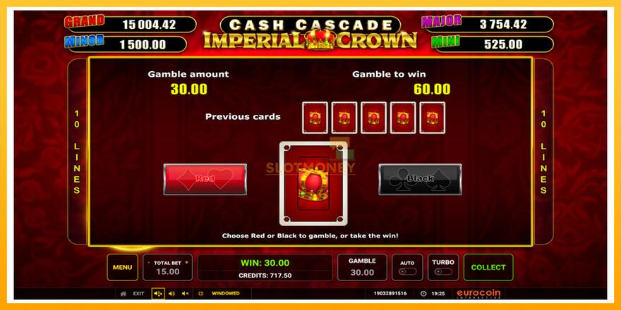 Máquina de jogos Cash Cascade Imperial Crown - chance de ganhar dinheiro, foto 4