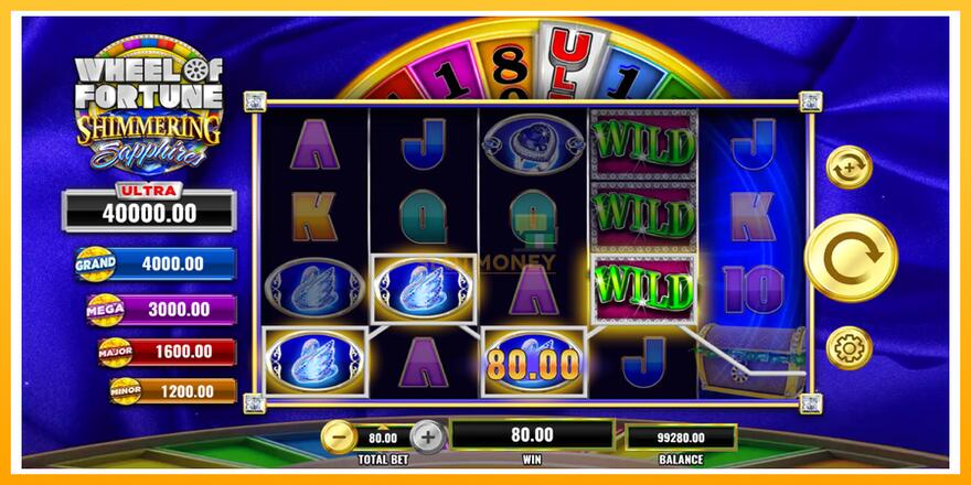 Máquina de jogos Wheel of Fortune Shimmering Sapphires - chance de ganhar dinheiro, foto 3