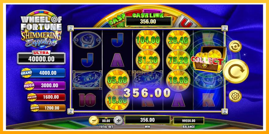 Máquina de jogos Wheel of Fortune Shimmering Sapphires - chance de ganhar dinheiro, foto 4