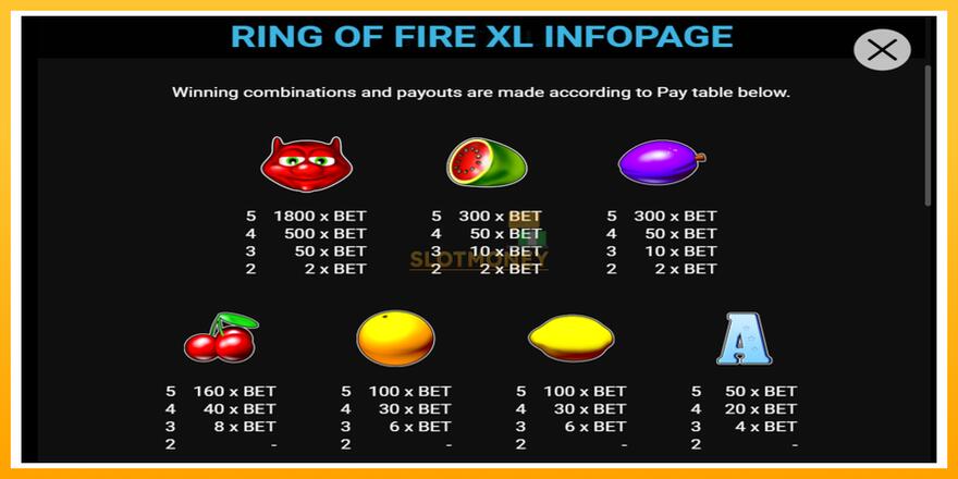 Máquina de jogos Ring of Fire XL - chance de ganhar dinheiro, foto 2